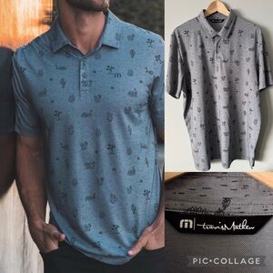 Travis Mathew Golf Polo “Arizona” Desert short sleeve Shirt Pima cotton Grey XL